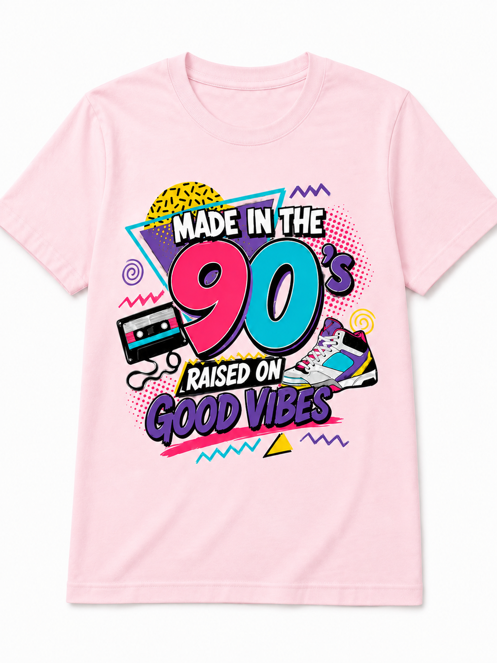 Made in the 90s – Raised on Good Vibes Retro T-Shirt