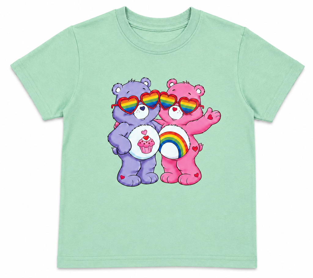 Rainbow Bear  printed T-shirt