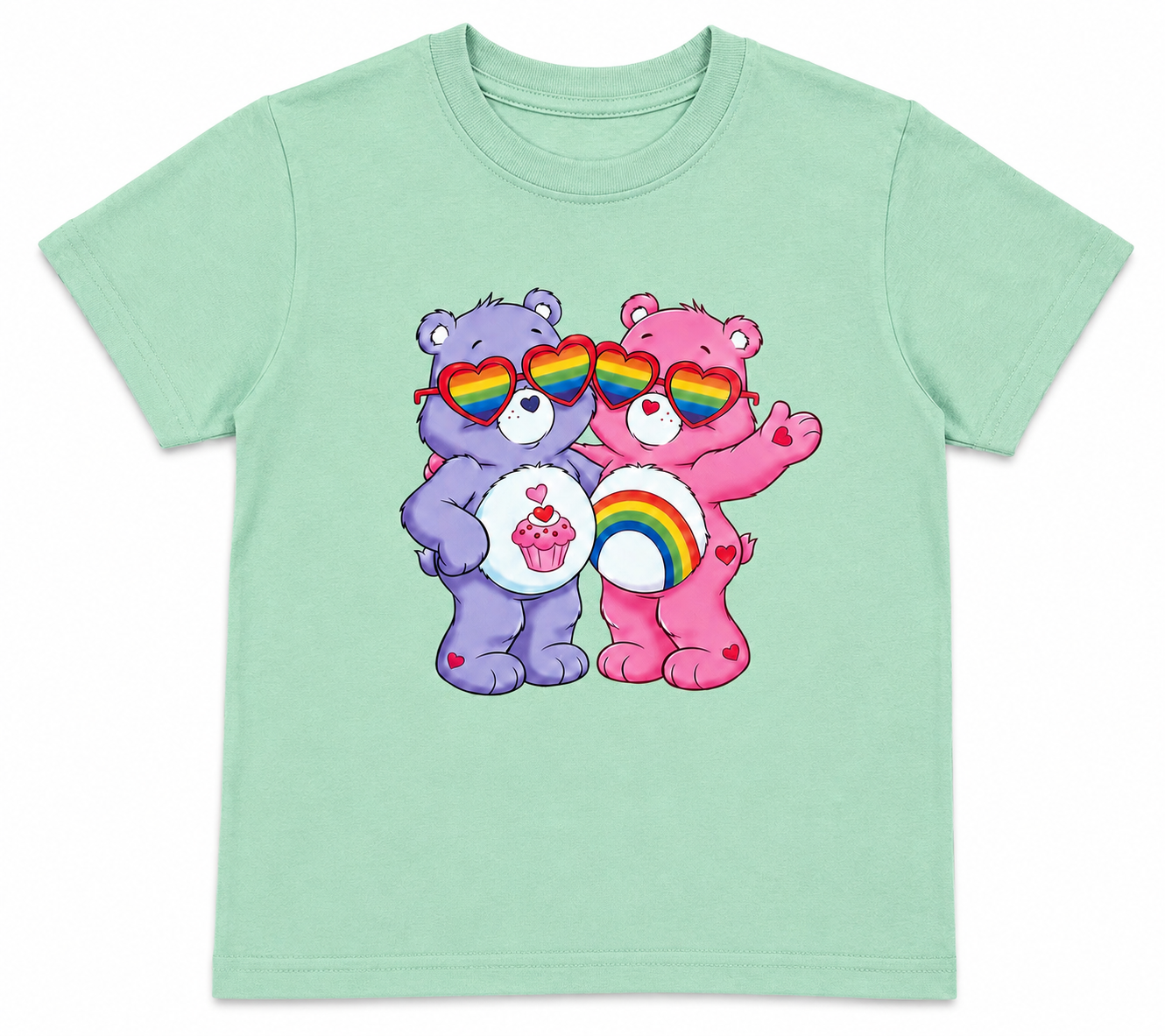 Rainbow Bear  printed T-shirt