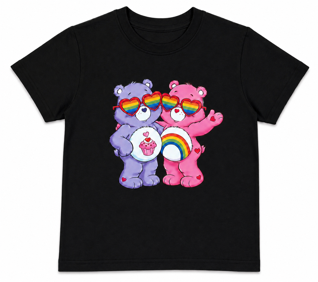 Rainbow Bear  printed T-shirt