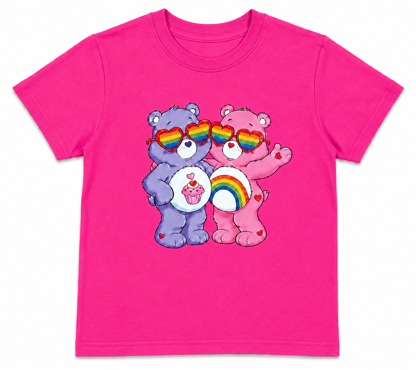 Rainbow Bear  printed T-shirt