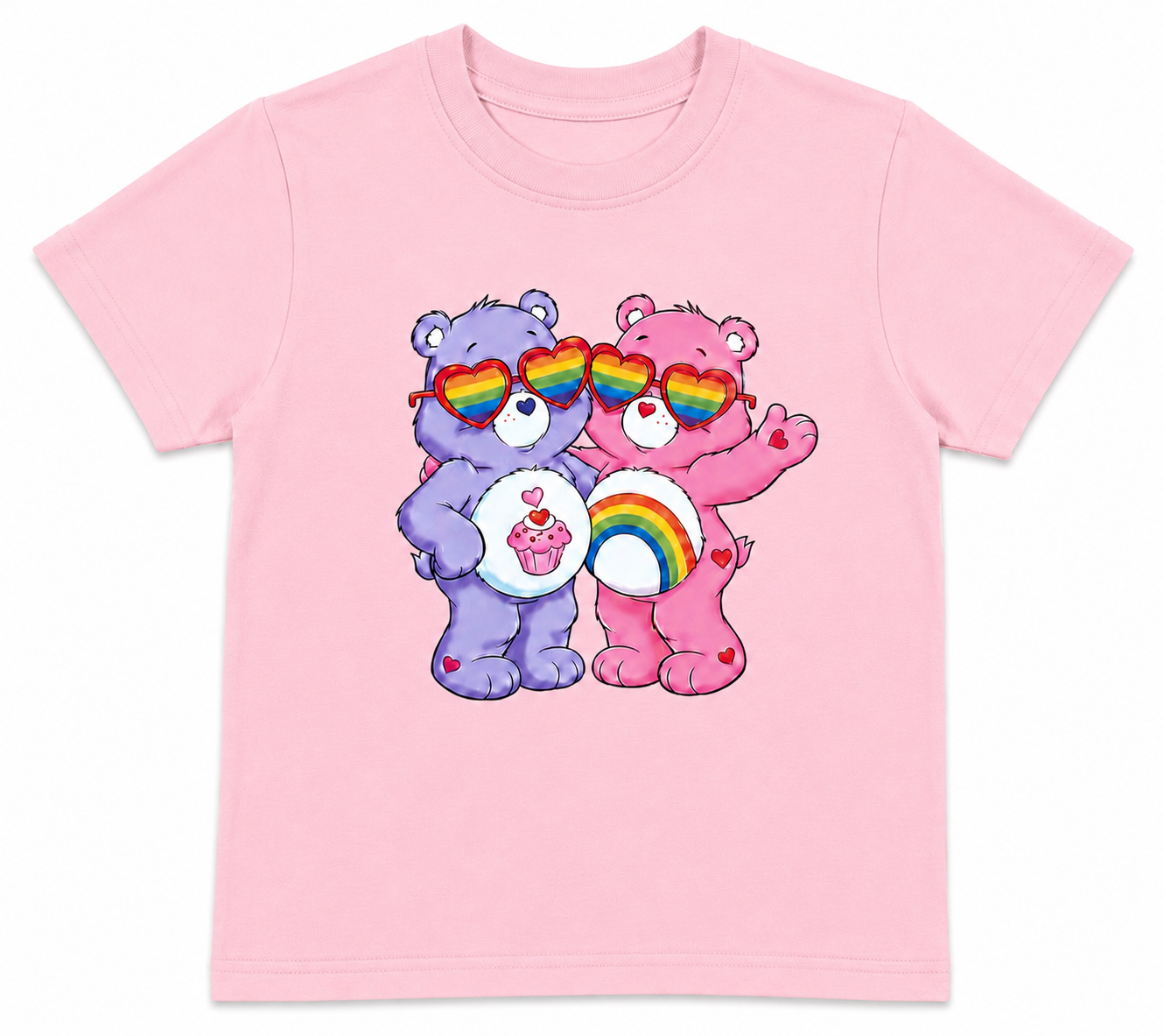 Rainbow Bear  printed T-shirt