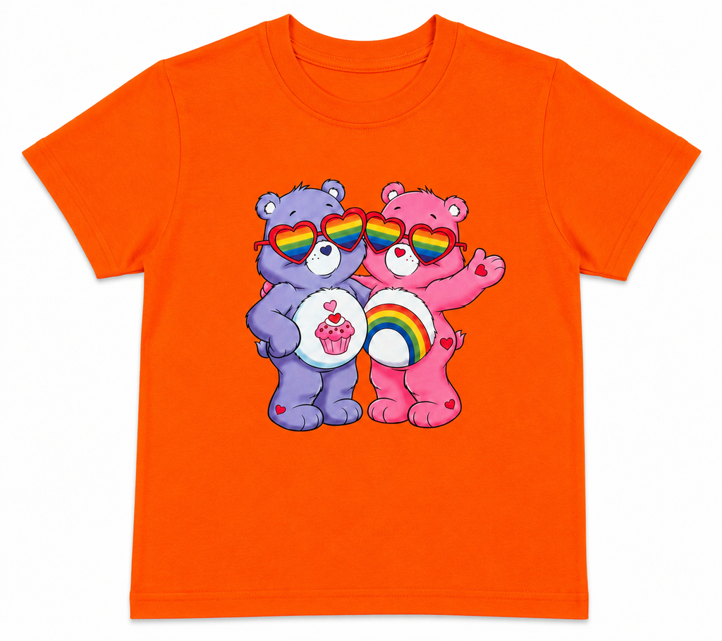 Rainbow Bear  printed T-shirt