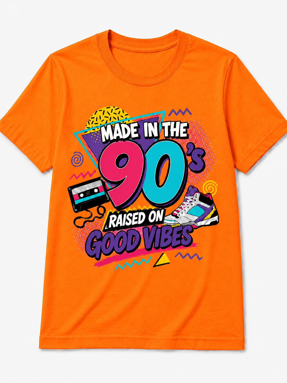 Made in the 90s – Raised on Good Vibes Retro T-Shirt