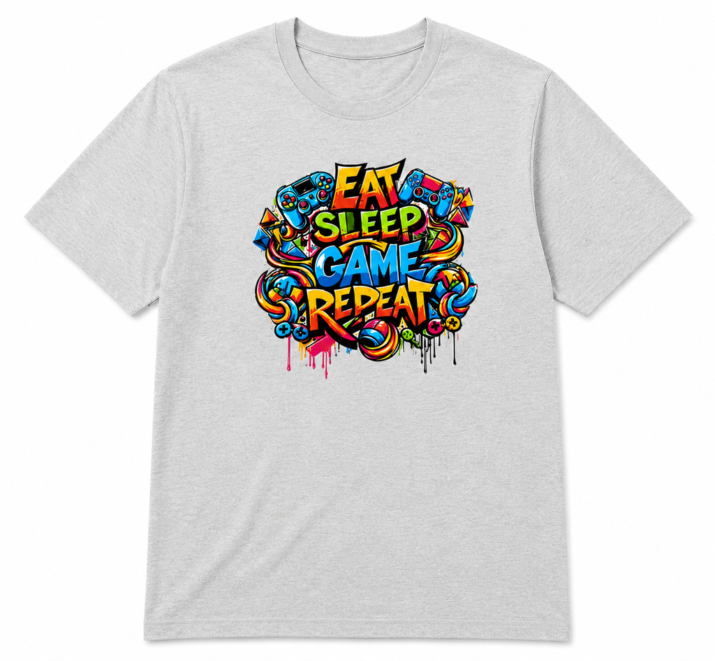 Eat Sleep Game Repeat Gaming T-Shirt