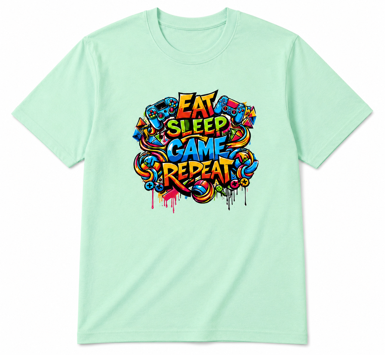 Eat Sleep Game Repeat Gaming T-Shirt