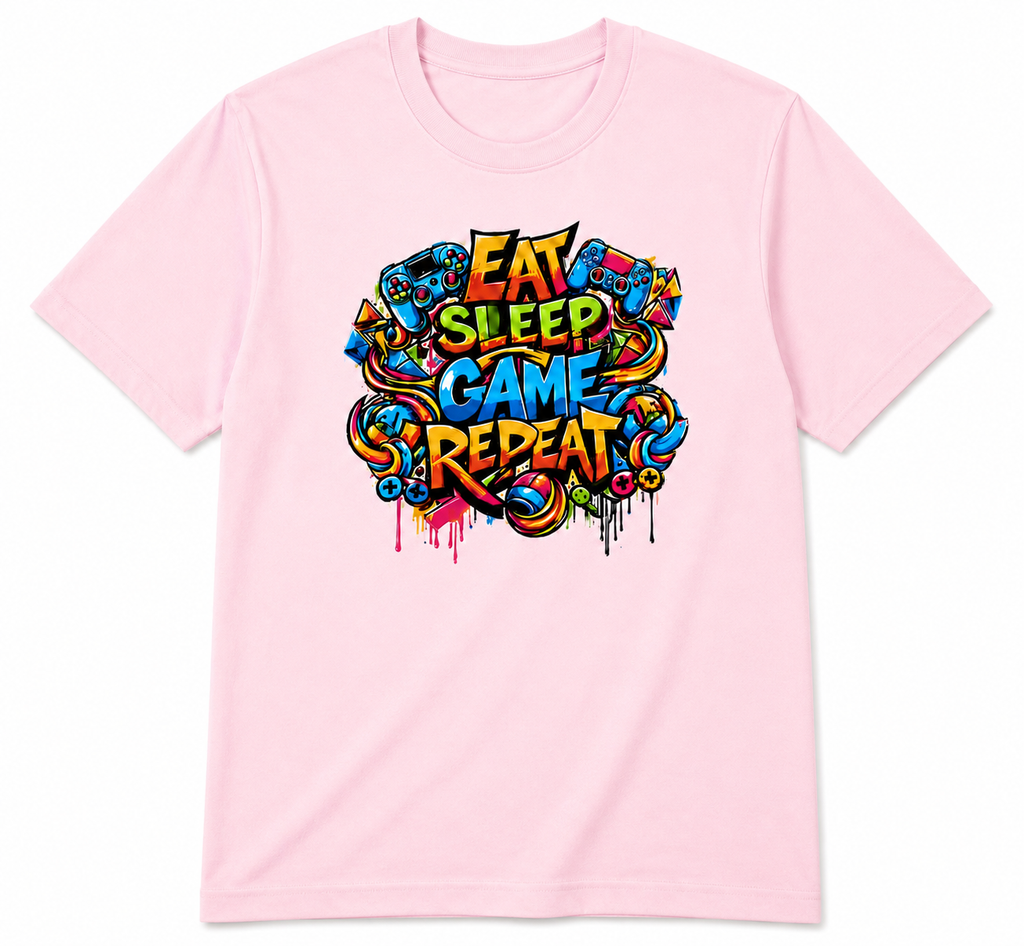 Eat Sleep Game Repeat Gaming T-Shirt