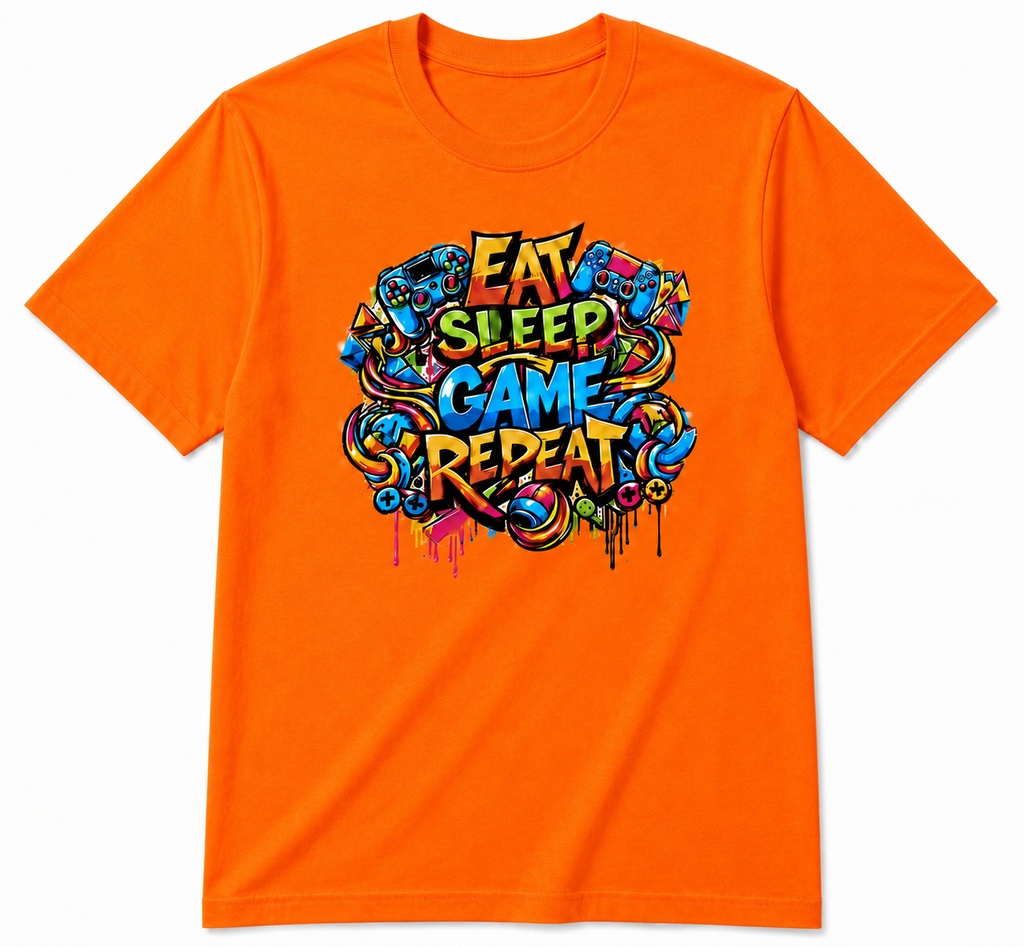 Eat Sleep Game Repeat Gaming T-Shirt