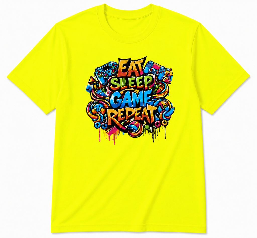 Eat Sleep Game Repeat Gaming T-Shirt